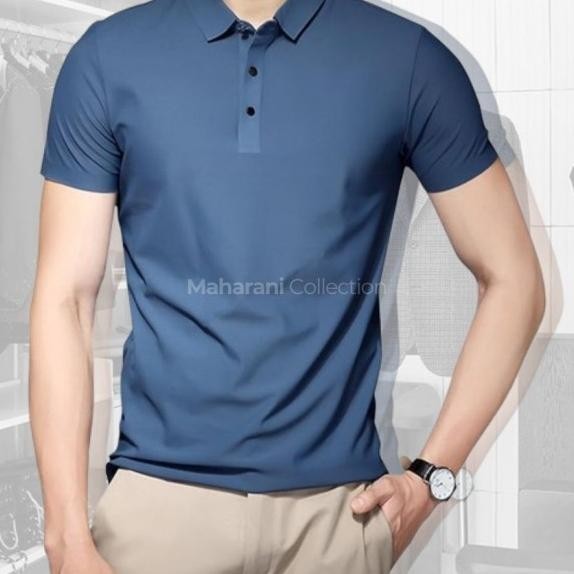 Kaos Polo Shirt Pria Dry Fit Golf Tennis Seamless Bahan Dingin