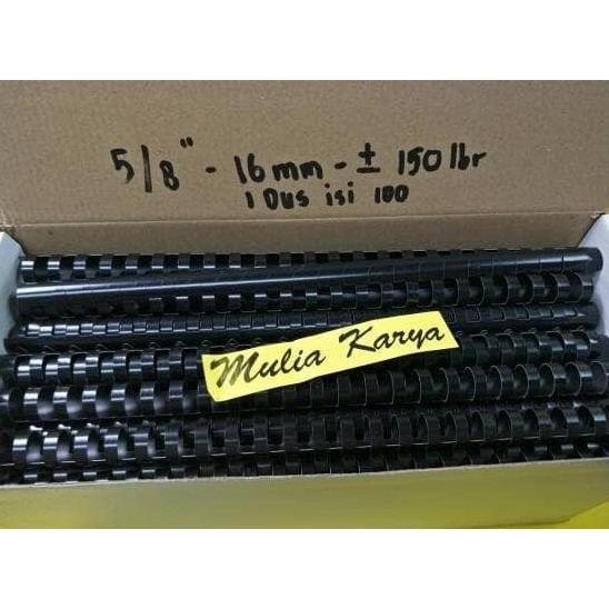 

Spiral Plastik Jilid 5/8 " - 16 mm Folio 23 lubang isi 100 pcs