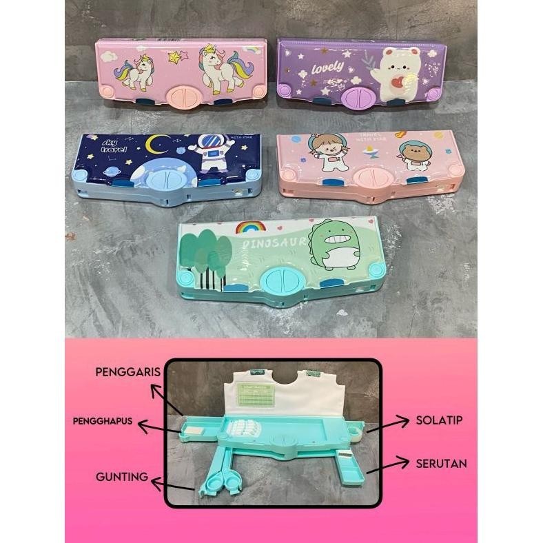 

Promo Gila Kotak Pensil Multifungsi Pencil Case Tempat Pensil Karakter Roket Dinosaurus Unicorn Space Girl If56