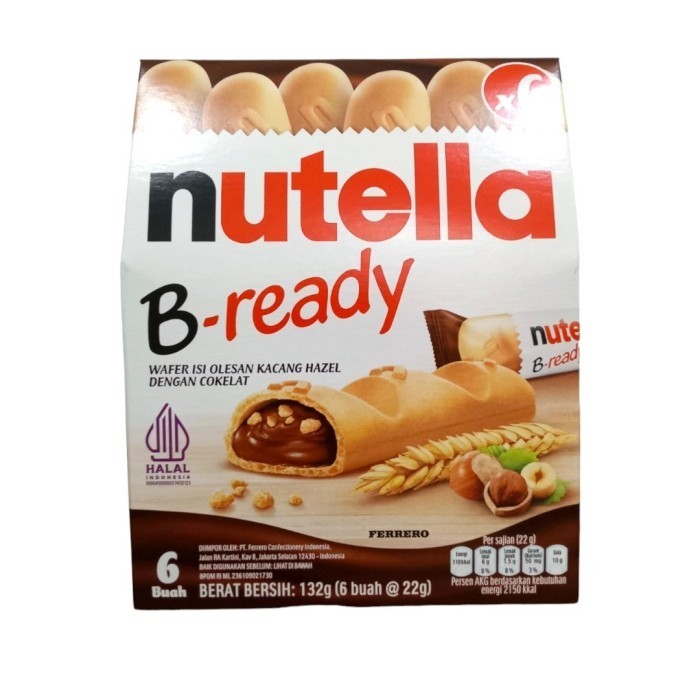 

TERMURAH Biskuit Nutella B-Ready Be Ready Bready Pack 132Gr 132 Gr Isi 6