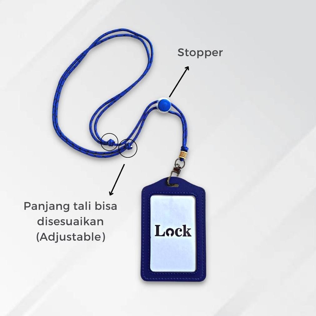 

Qw-45 Lanyard Id Card Holder Kulit Gantungan Name Tag Kulit Tali Premium Paracord Premium Ls01 Terbaru