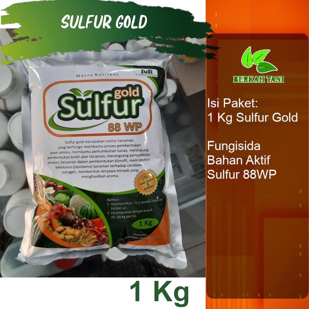 Gratis Ongkir Sulfur Gold 1 Kg Fungisida Bahan Aktif Belerang Terbaru