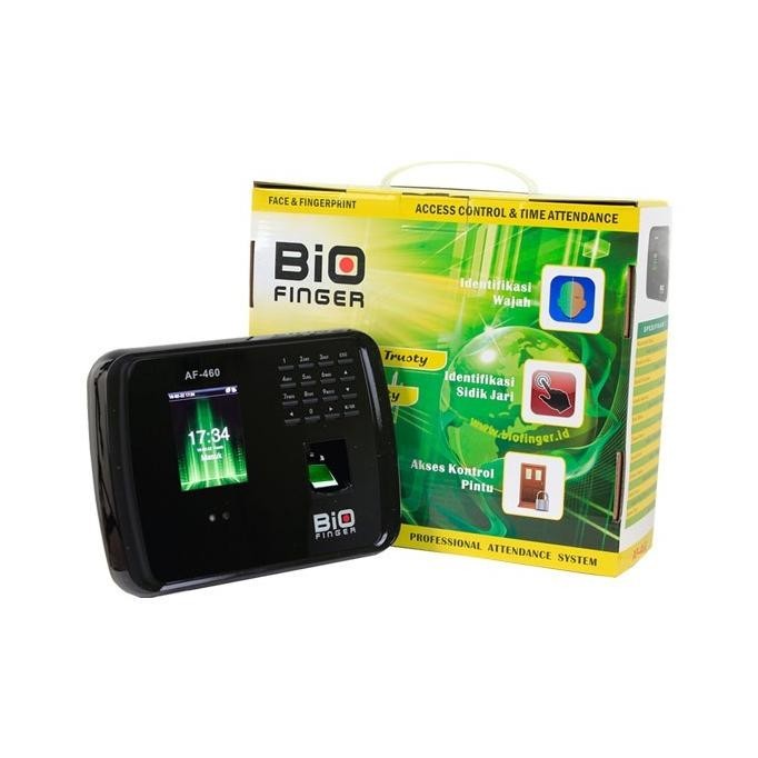 Mesin Absensi Wajah Jari Kartu BioFinger AF-460 USB LAN Cloud Baterai