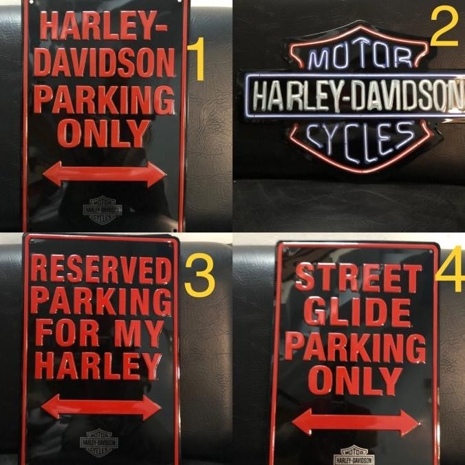 

BIG SALE PAPAN NAMA KALENG HARLEY DAVIDSON, PARKING SIGN TIN, TIN SIGN !!!!!