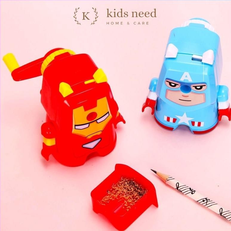 

New Serutan Meja Putar Superhero / Rautan Putar Karakter Katoon / Serutan Meja Avenger Lucu