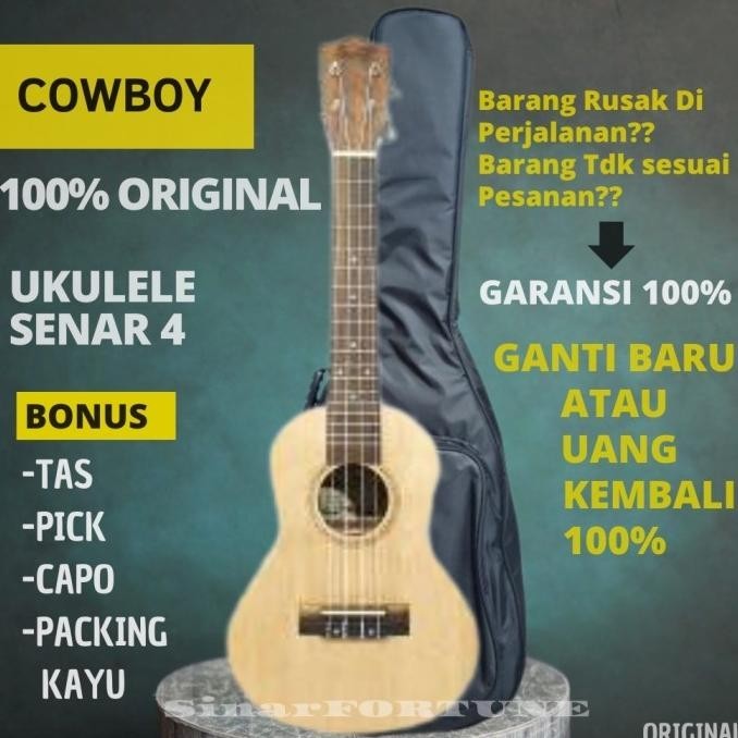 Ukulele Cowboy Concert Original Senar 4 Soprano Original Murah Uk 23