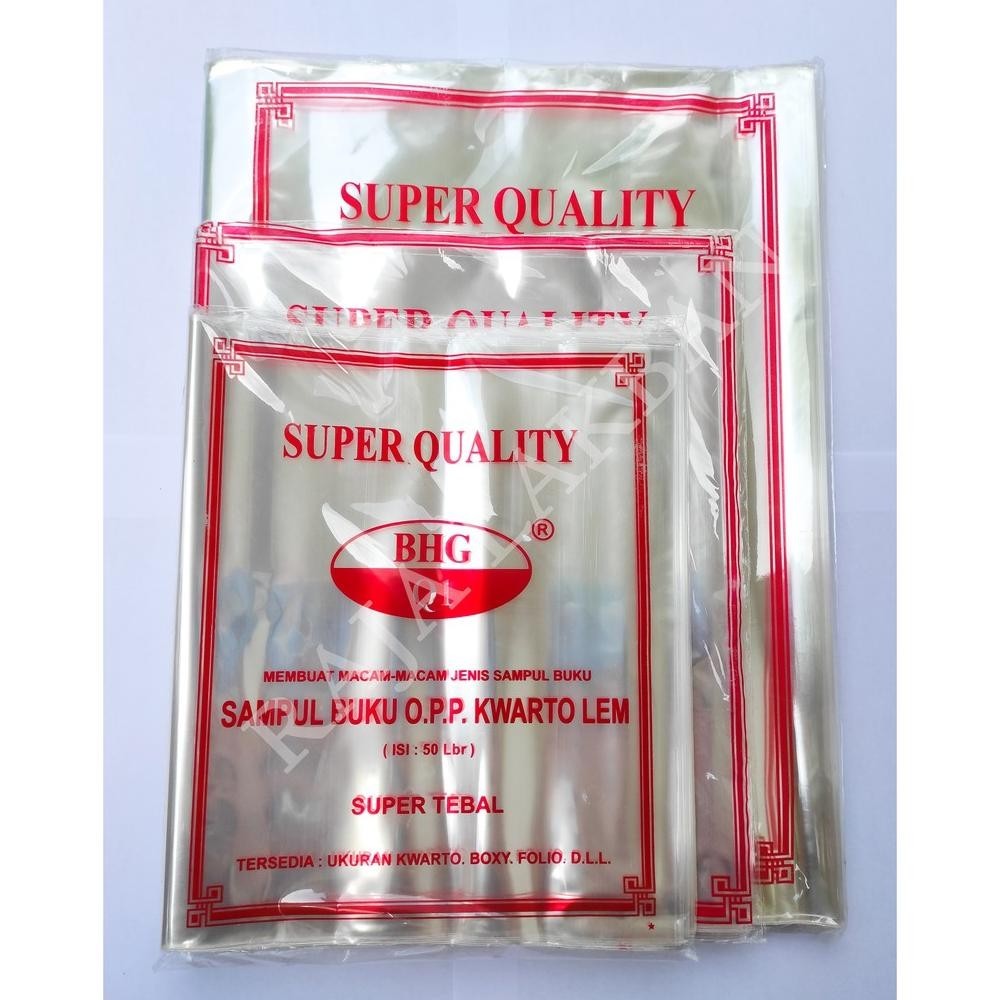 

Sale Sampul Buku Plastik Bening / Opp Super Tebal Seal / Lem 0.4 Bhg