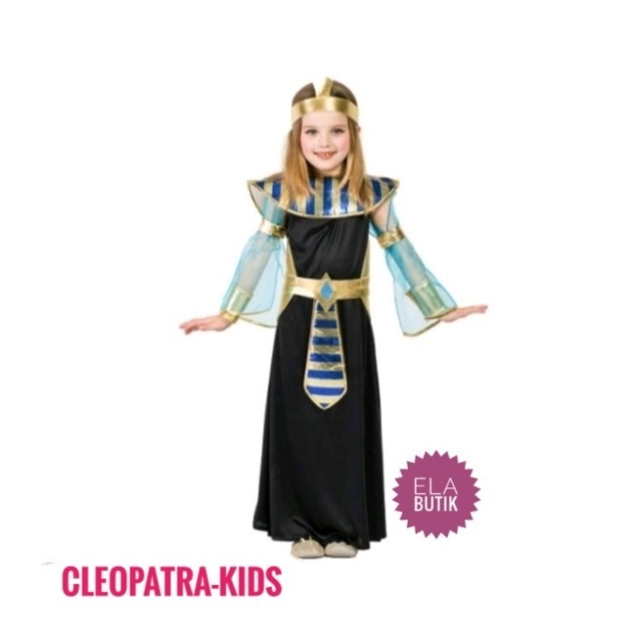 Kostum Cleopatra-Kostum Mesir-Anak-Book Day-Kostum Halloween