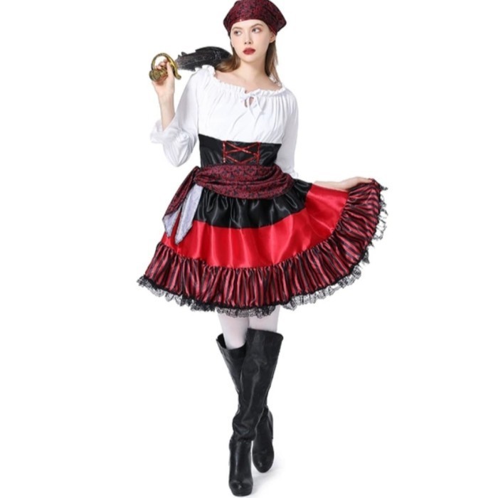 Pirate Adult Woman Costume Halloween Bajak Laut Wanita Dewasa