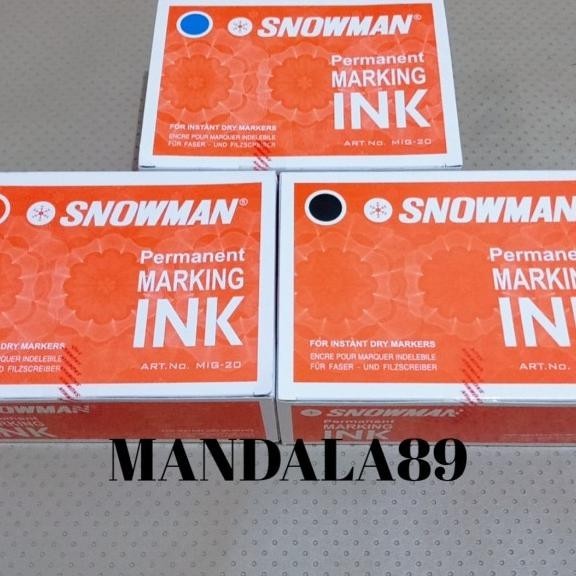 

Tinta Spidol Permanent Merk Snowman @12 Pcs