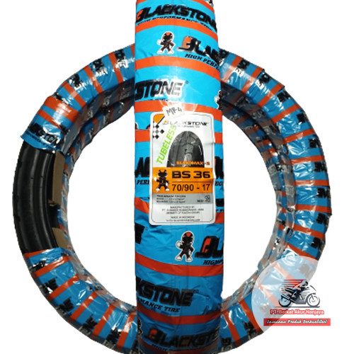 Ban Motor Bebek Blackstone BS 36 70 90 17 Tubeless BS36 Bonus Pentil