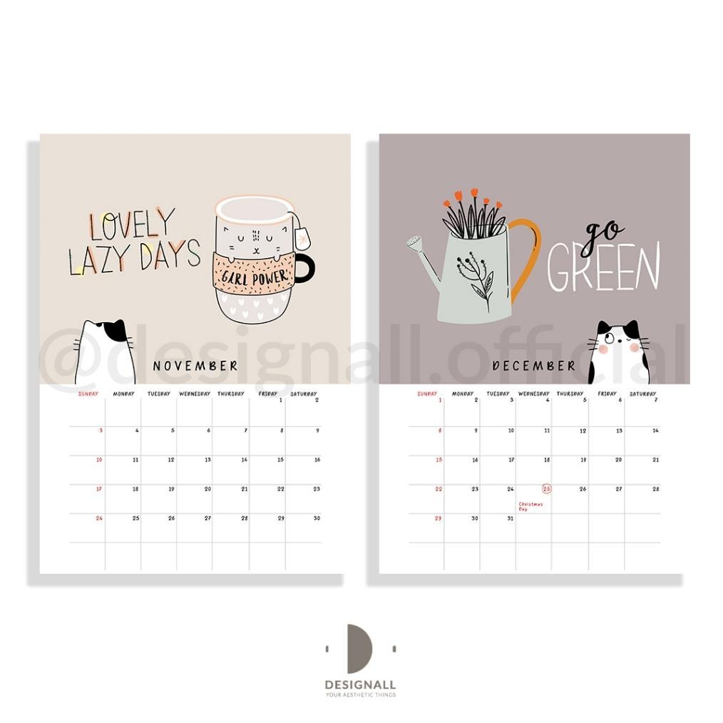 

Uj-32 Designall Kalender Dinding Aesthetic 2024 A3 Spiral Rz Sale