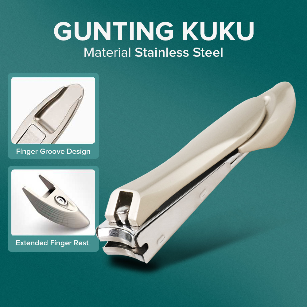 

Gunting Kuku Nail Clippers Stainless Steel - Warna Tulang
