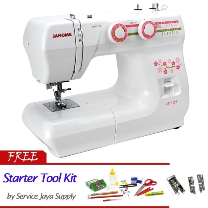 Mesin Jahit Janome Re 1312P Portable Multifungsi