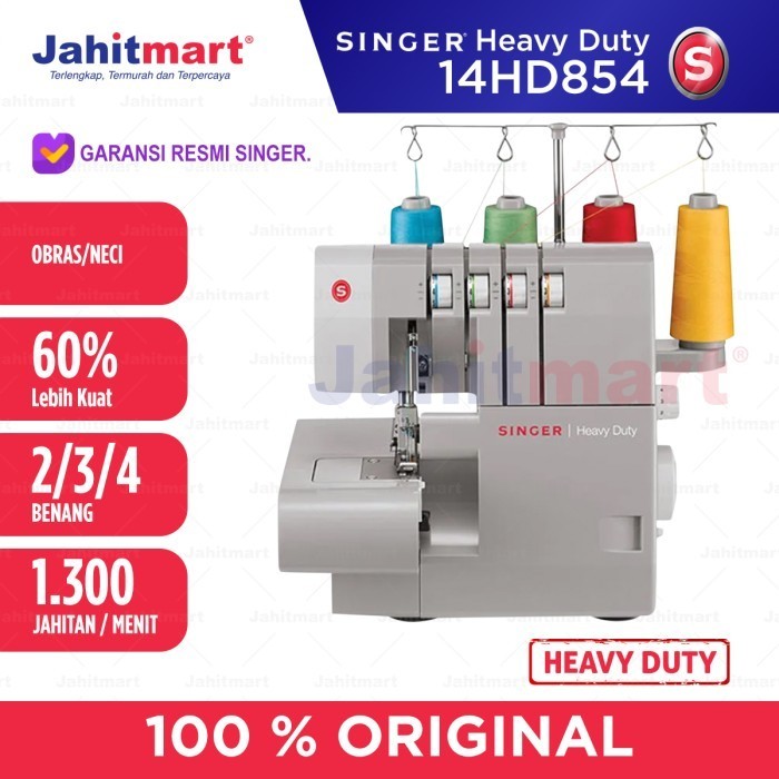 Mesin Jahit Obras Singer Heavy Duty 14Hd854