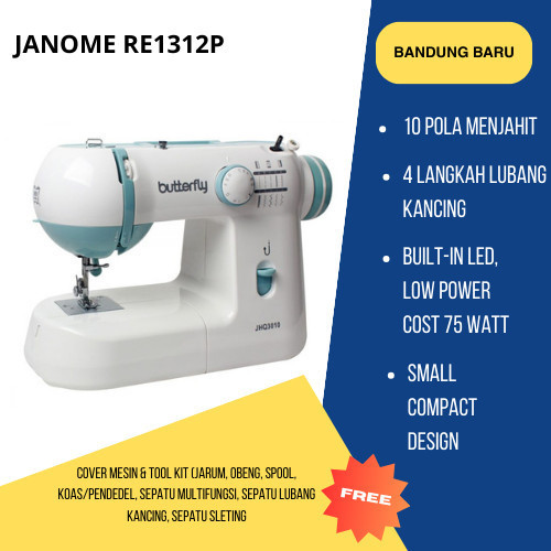 Mesin Jahit Portable Butterfly Jhq3010 Portable (Mesin Jahit Pemula)