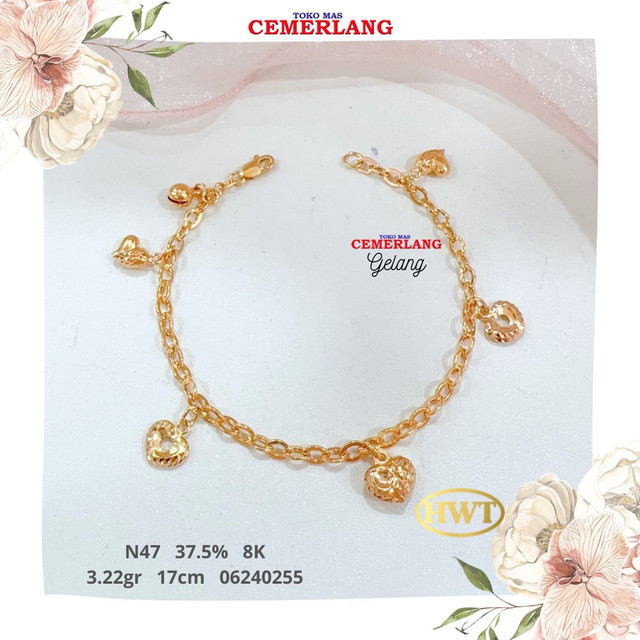 GELANG EMAS HWT 375 8K 17CM 3.15 06240255