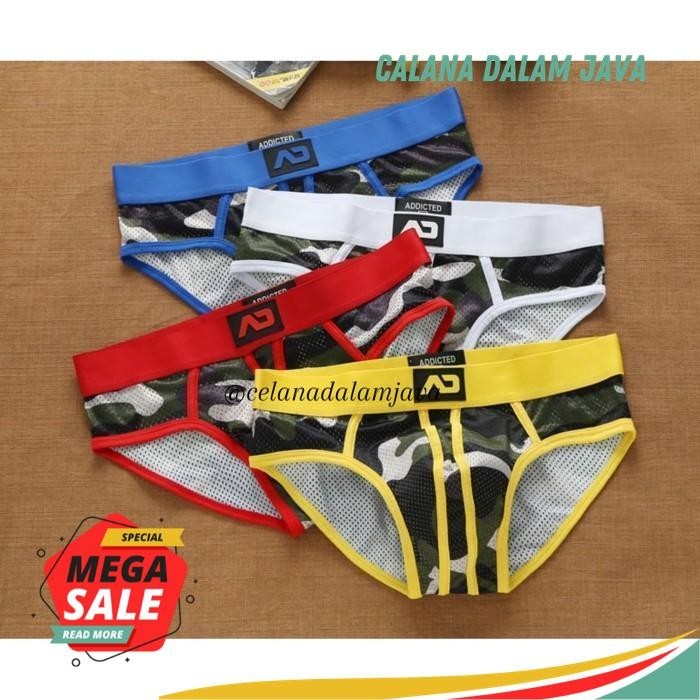 CELANA DALAM PRIA ADDICTED CAMO, CELANA DALAM BRIEF PRIA ARMY  TERMURAH 