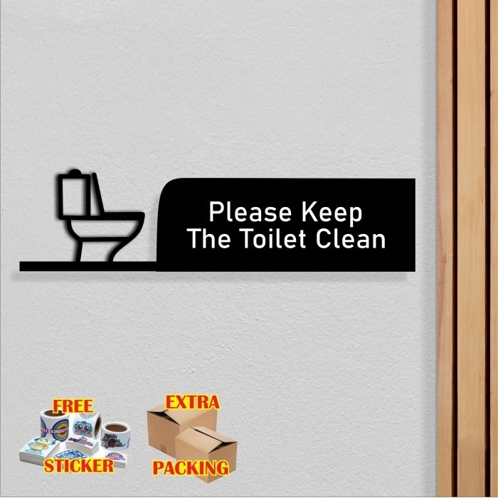 

Terlaris Papan tanda akrilik sign board Toilet harap tutup Elegan