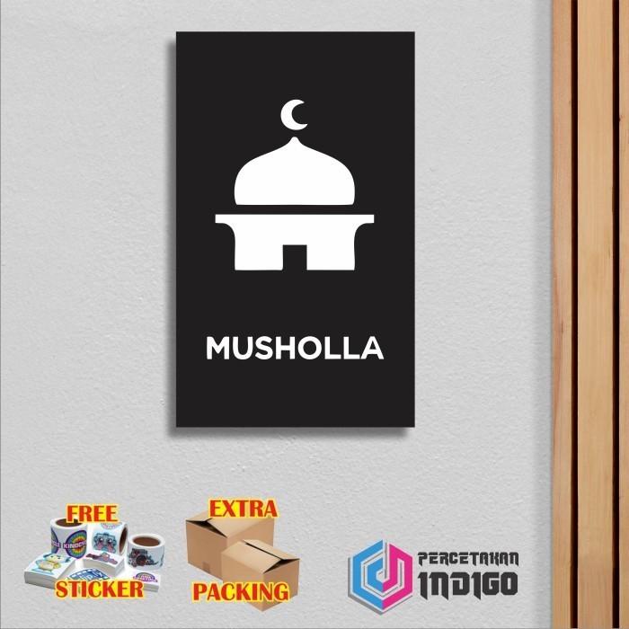 

Terlaris Papan tanda sign board akrilik 15cmx25cm Mushola Elegan