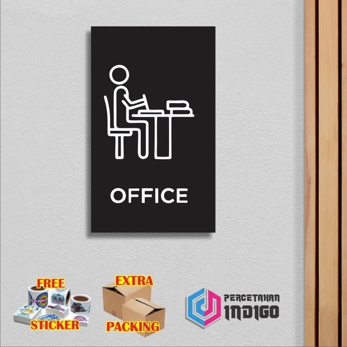 

Promo Papan tanda sign board akrilik 15cmx25cm Office Elegan