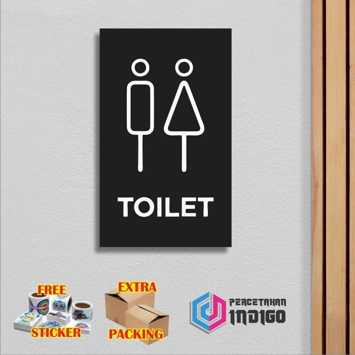 

Promo Papan tanda sign board akrilik 15cmx25cm Toilet Pria dan wanita Keren