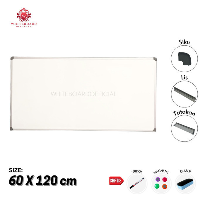 

Whiteboard Magnet / Papan Tulis Magnet 60 x 120cm / Sakana