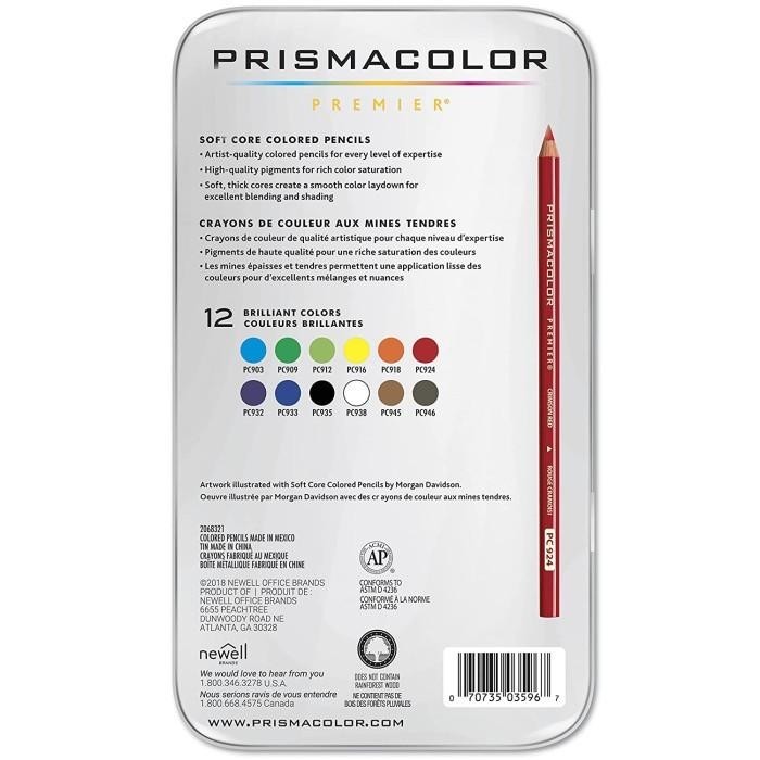 

Prismacolor Premier Colored Pencil Sets of 12 - ORIGINAL Kualitas Terbaik