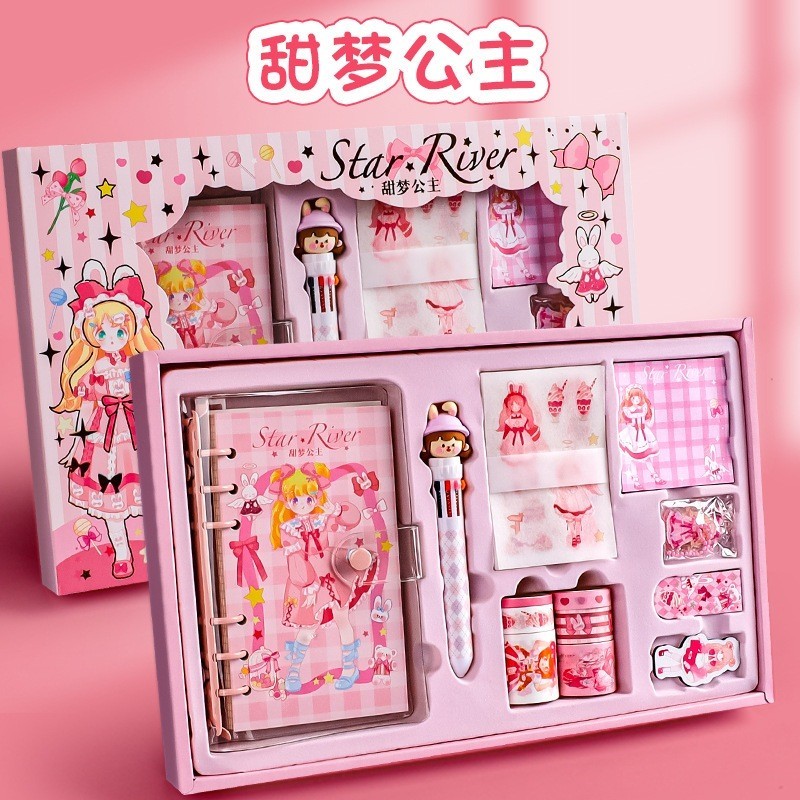 

Tema Kartun Stiker Label Stiker Lucu Set Box untuk Buku Pegangan Diary Dekorasi DIY Stiker Spiral