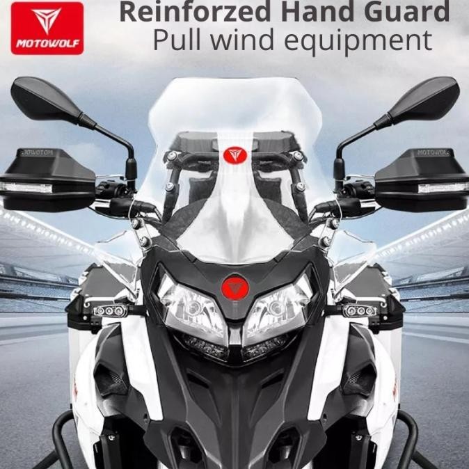 Motowolf Hand Guard Motor Handlebar Protector Stang ProGuard Universal