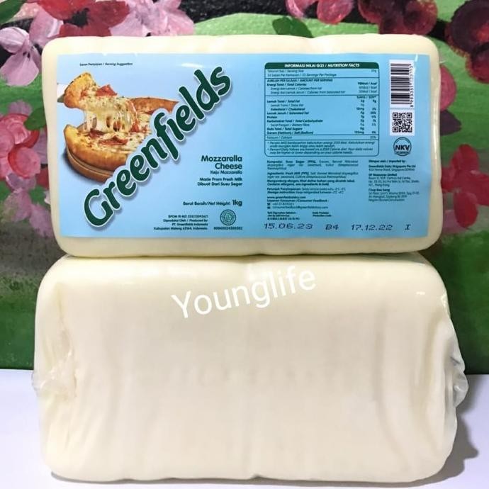 

Mozarella cheese Greenfields / keju mozarella Greenfields 1kg murah YS99