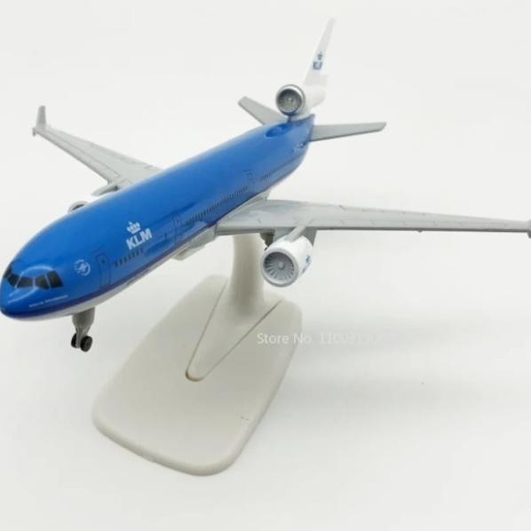 Niatur Diecast Pesawat Md11 Klm 20 Cm Ada Roda