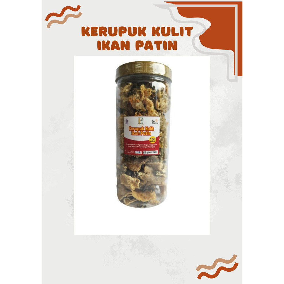 

kerupuk kulit ikan Patin 125 gram toples bundar A9