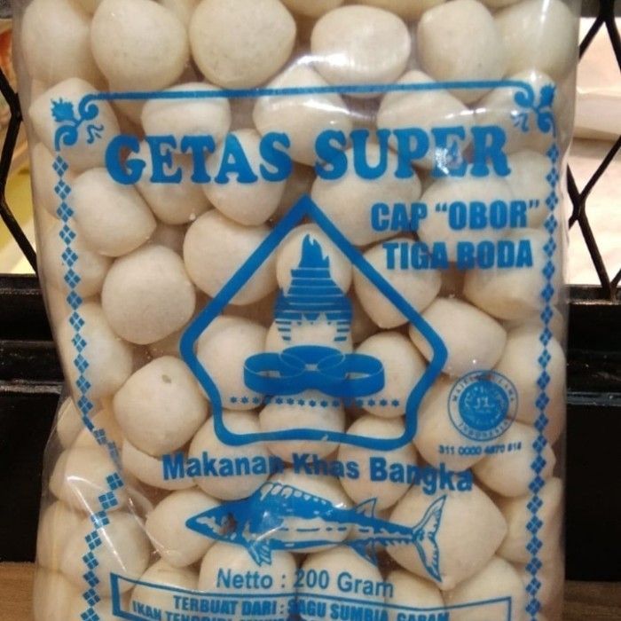 

getas bangka cap obor 3 roda biru A9