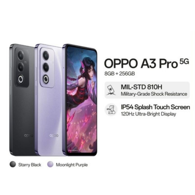 NEW HP OPPO A3PRO 5G 8/256GB GARANSI RESMI 100%
