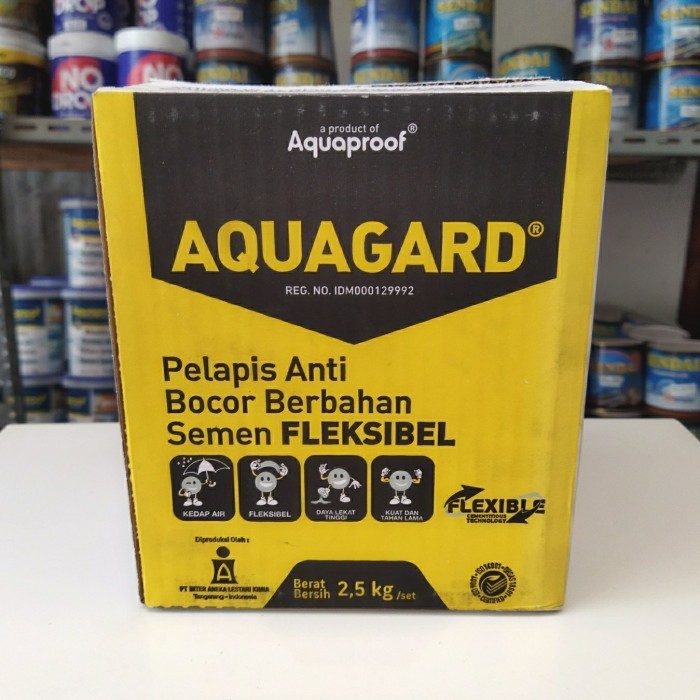 Aquagard Pelapis Anti Bocor Waterproofing 2 Komponen 2,5 Kg Aquaproof