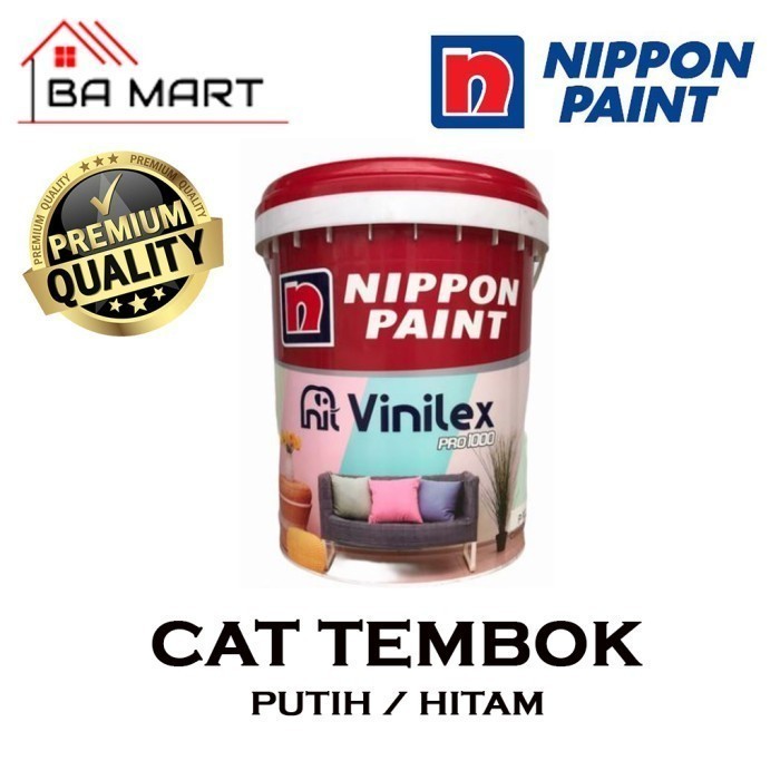 Cat Tembok Nippon Vinilex 1000 Abu Luar Dalam Galon Pail 5/20Kg