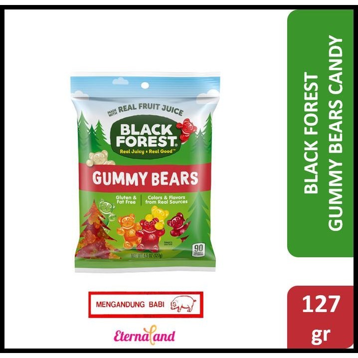 

Black Forest Gummy Bears Candy - Permen Rasa Buah Imporusa (Non Halal)