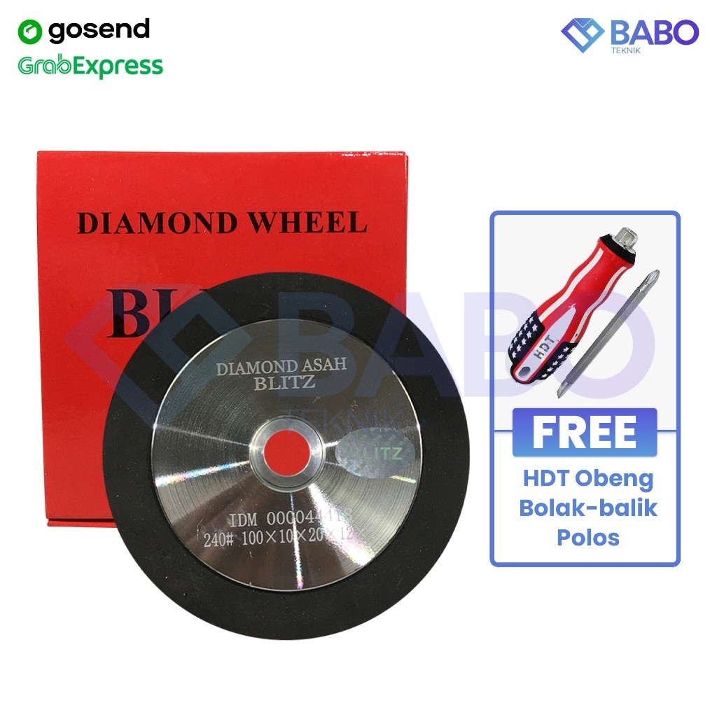 Original Mata Diamond Asah Pisau 4 Inch 2 Sisi Blitz/Batu Asah Sirkel-Serut Tct