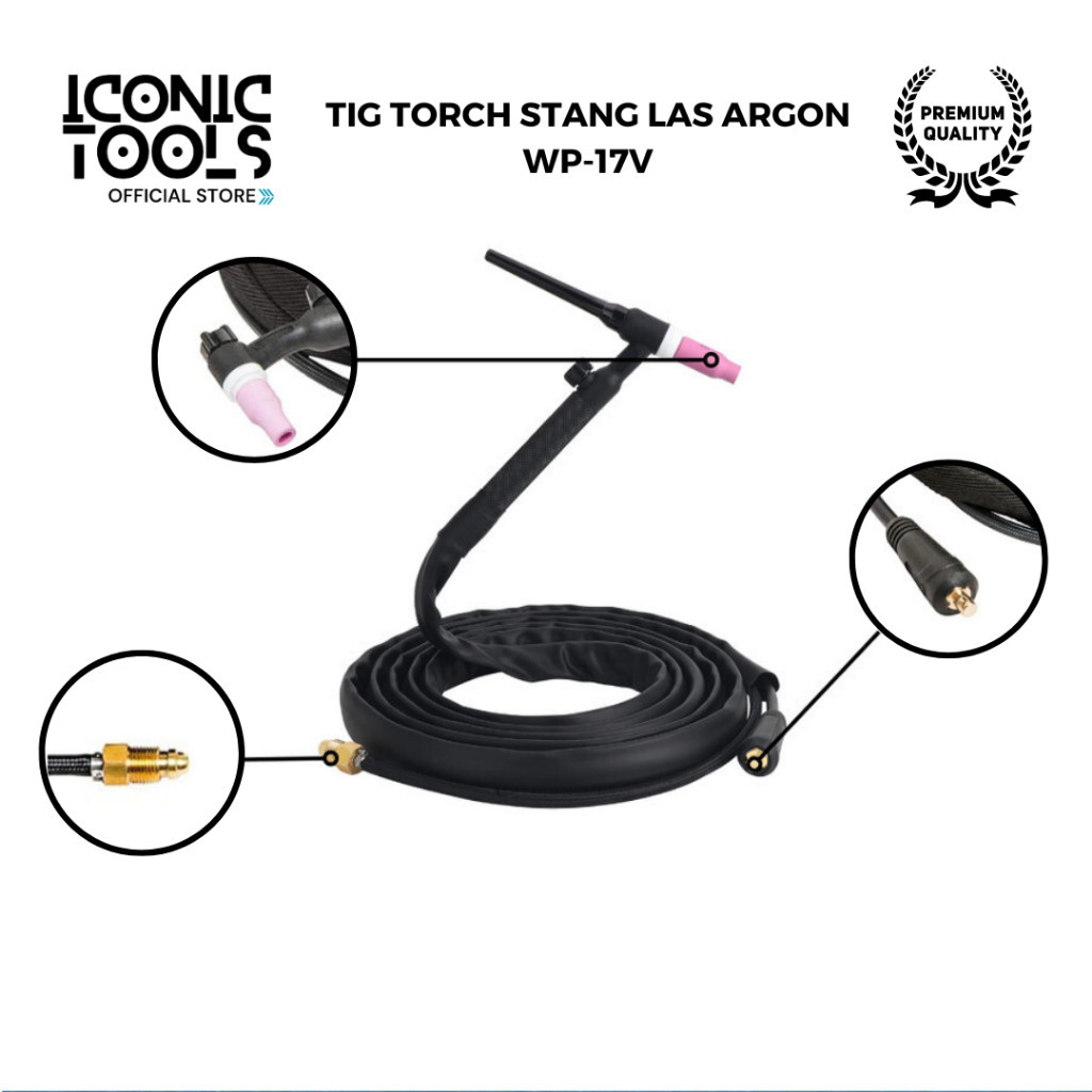 Original Paket Tang Las Otomatis Putar Wp 17 Kdk / Tig Torch Stang Las Argon Wp17 Original