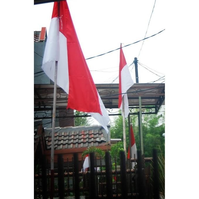 Tiang Bendera Galvanis 3 meter + 1 Bendera Merah putih / CCTV - Bendera - Wifi - Tiang Antena Multi 