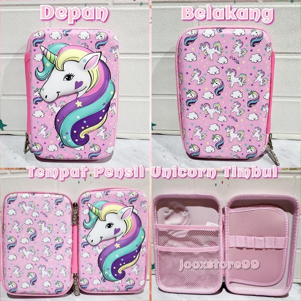 

COD Tempat Pensil Anak Motif Unicorn Timbul 3D Kotak Pensil Anak Sekolah Motif Frozen Superhero Hardcase Pencil Case an-140