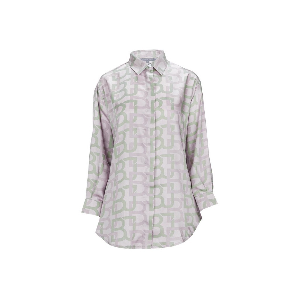 Benang Jarum - Nata Oversized Shirt - Monogram Pink