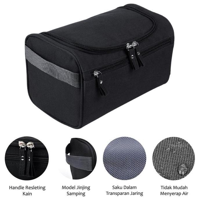 Tas Travel Peralatan Mandi Pouch Tempat Perlengkapan Handuk Sabun Pria Limited Edition