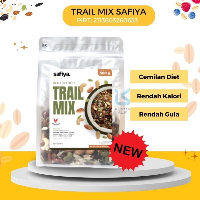 

PROMO Trail mix Safiya 500gr Dried Mixed Fruit Seed and Nut Cemilan Sehat