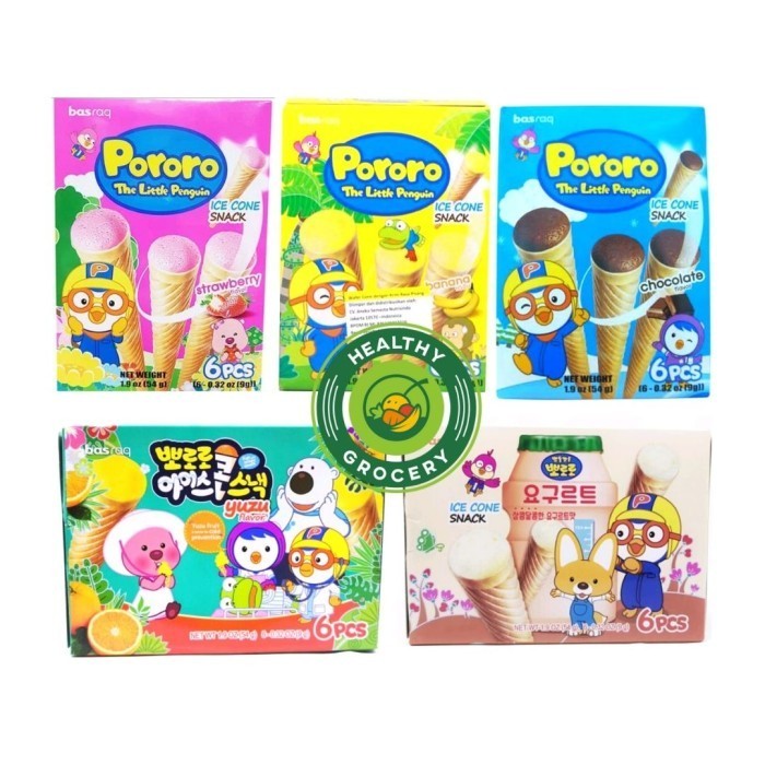 

TERUJI Pororo The Little Penguin Ice Cone Snack Chocolate Flavor 54gr