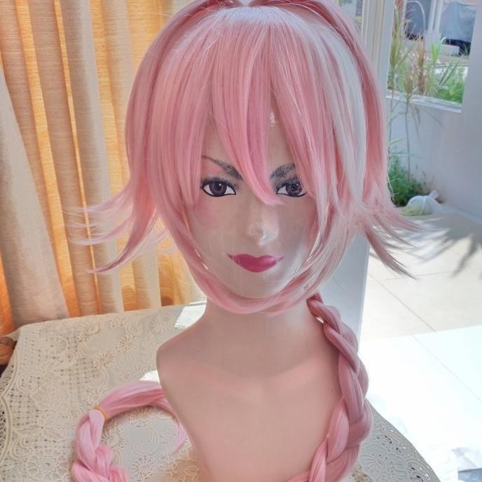 Wig astolfo FGO panjang pink cosplay