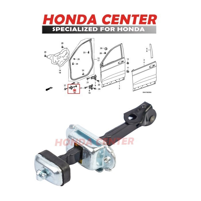 CHECKER ENGSEL TAHANAN PINTU DEPAN KANAN CRV RE 2008 2009 2010 2011