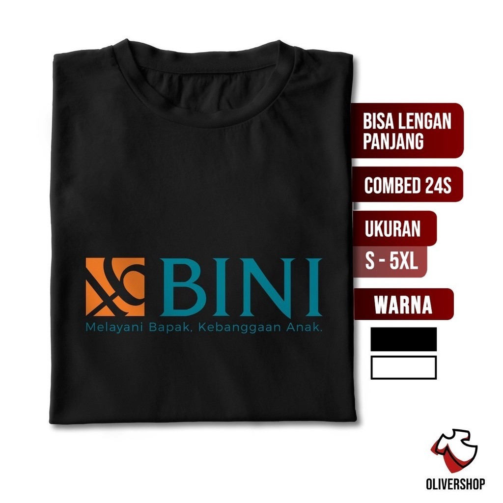 Baju Kaos Plesetan BINI - parodi merek brand logo kata kata tulisan lucu unik dewasa anak pria wanit
