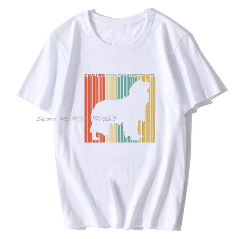 Kaus pria Vintage tahun 1970-an Kaus Hadiah Pemilik Anjing Cavalier King Charles Spaniel Kaus Wanita